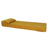 Extra matras 200x70cm okergeel opvouwbaar | Velvet dot