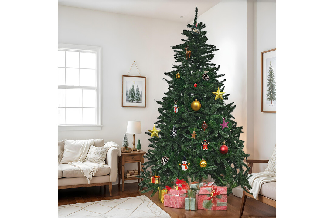 Kunstkerstboom 180 cm - Groen PVC - Uitvouwbaar