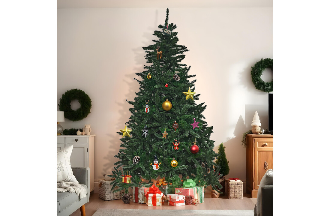 Nep kerstboom groen | 180 cm uitvouwbaar PVC
