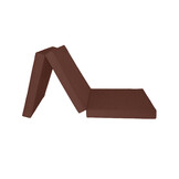Logeerbed opvouwbaar 195x80x15cm lichtbruin foam matras
