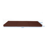 Logeerbed opvouwbaar 195x80x15cm lichtbruin foam matras