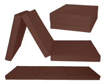Camping matras 80x195 - Extra dik 15cm - Licht bruin foam
