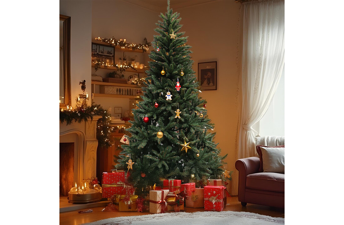 Kunstkerstboom 180 cm groen PVC – realistisch & vol