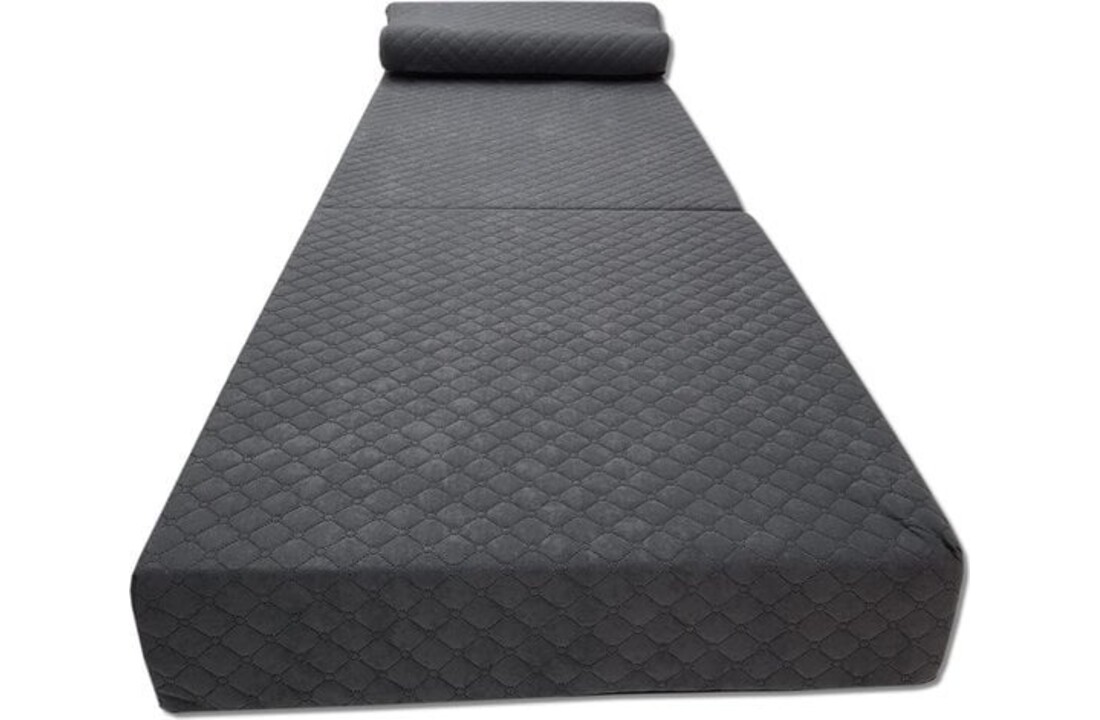 Opvouwbaar logeermatras Grafiet 200x70x15 cm Foam