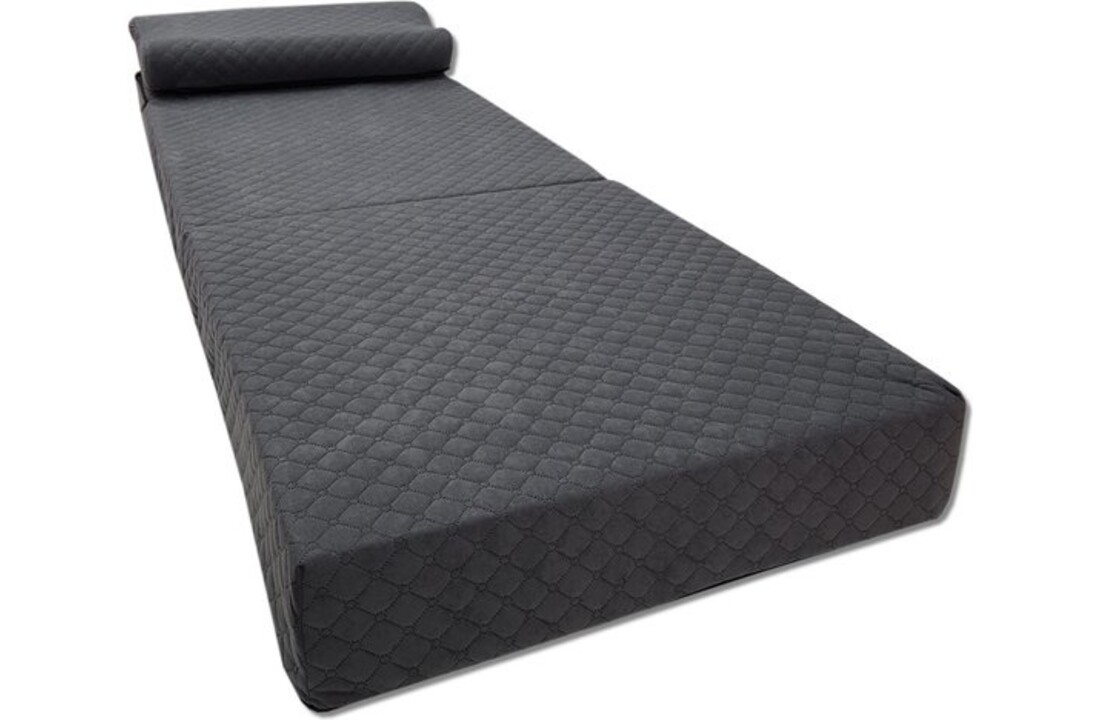 Logeermatras 200x70 Grafiet - Opvouwbaar & Multifunctioneel Foam Matras