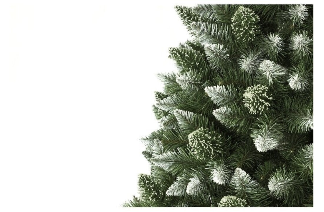 Kerstboom met stam 220 cm groen met rijp modulair