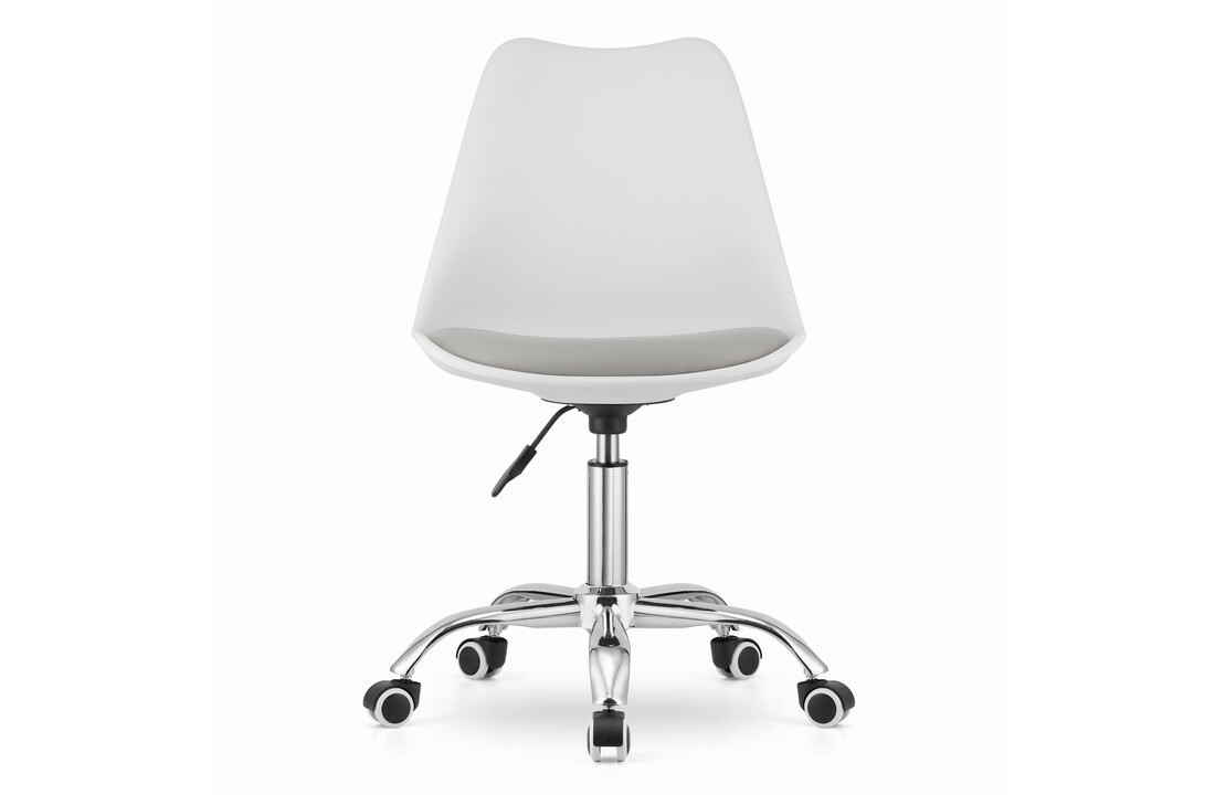 Draaistoel kantoor: Ergonomisch Wit/Grijs met Verstelbare Zithoogte