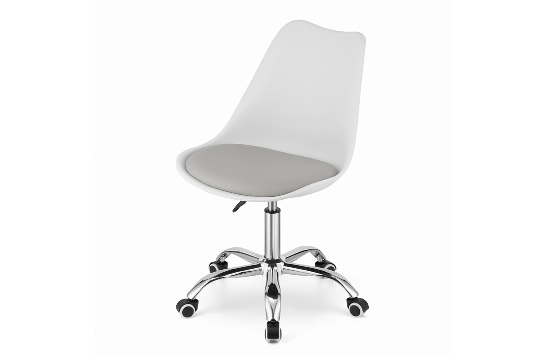 Draaistoel kantoor: Ergonomisch Wit/Grijs met Verstelbare Zithoogte