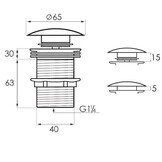 Badkamer sifon design mat zwart messing/staal