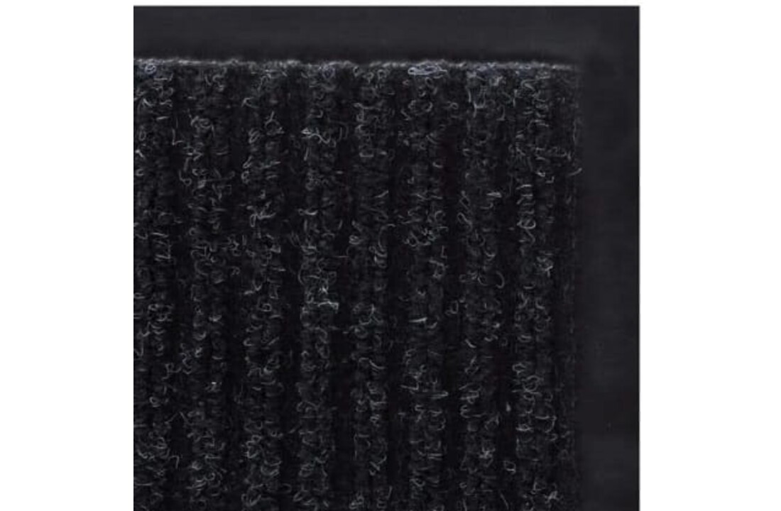 Deurmat zwart geribbeld - 150 x 90 cm - Rubber/Polypropyleen