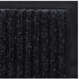 Deurmat zwart geribbeld - 150 x 90 cm - Rubber/Polypropyleen