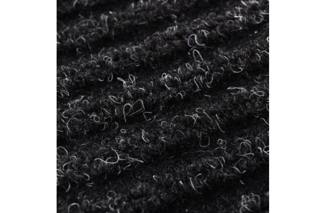 Grote deurmat absorberend 150x90 cm zwart geribbeld rubber