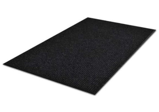 Grote deurmat absorberend 150x90 cm zwart geribbeld rubber