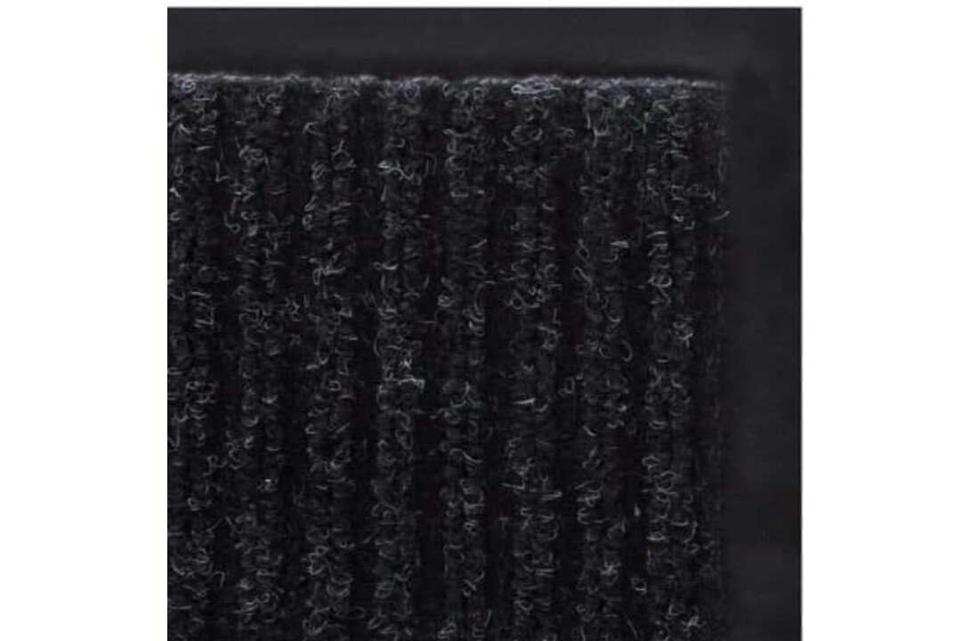 Grote deurmat absorberend 150x90 cm zwart geribbeld rubber