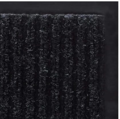 Grote deurmat absorberend 150x90 cm zwart geribbeld rubber