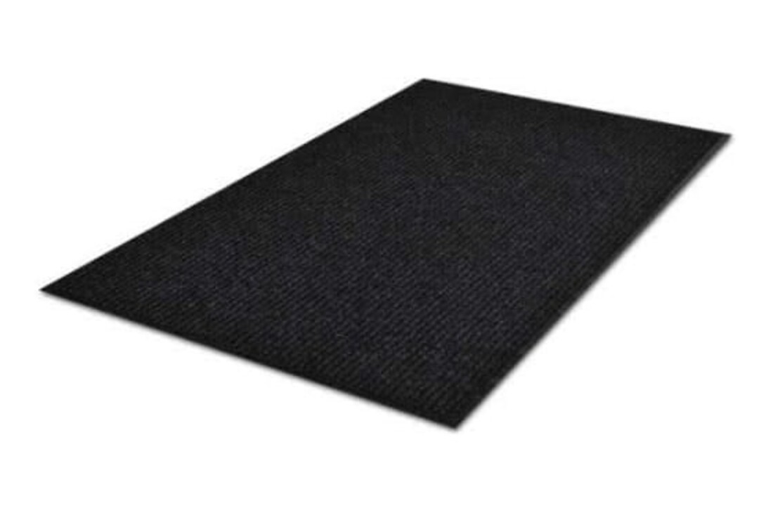 Entree mat 150x90 cm – Zwart Geribbeld Rubber