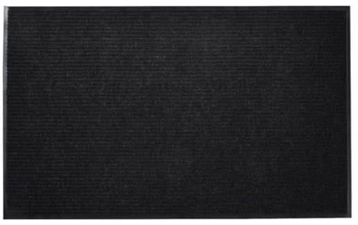 Entree mat 150x90 cm – Zwart Geribbeld Rubber