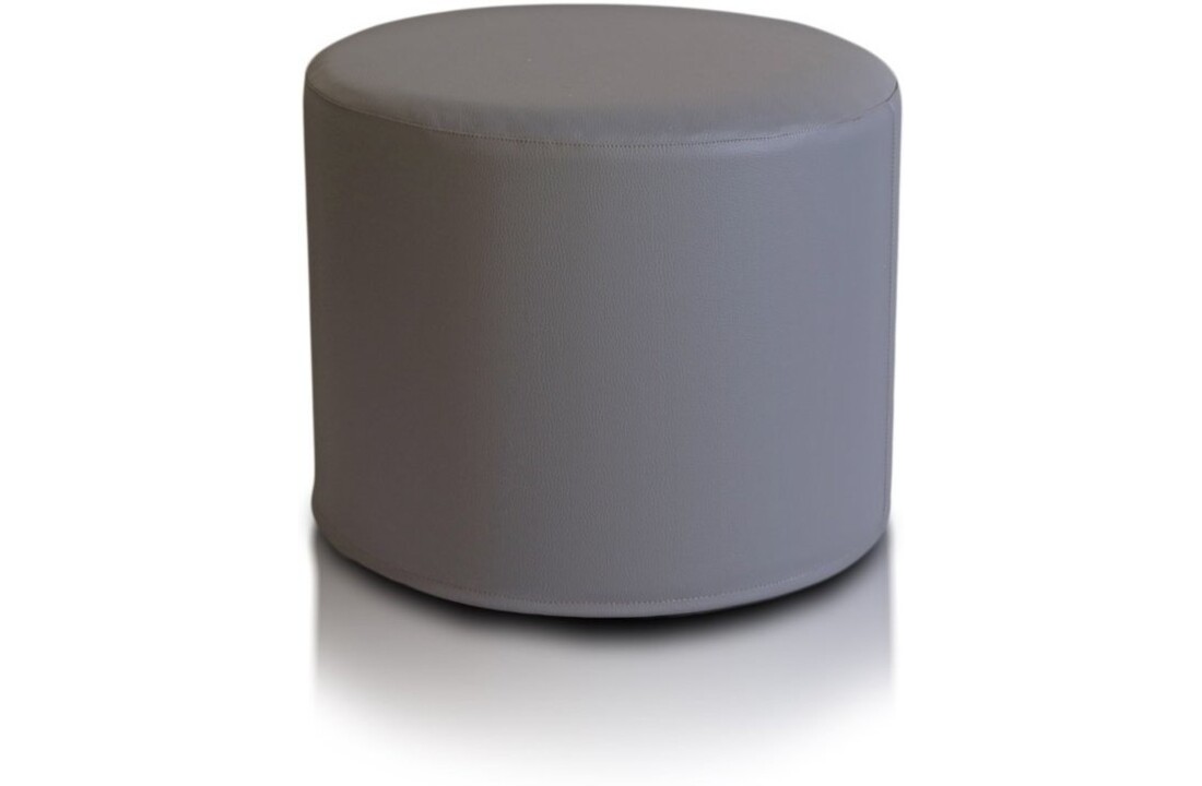 Grijze poef 43x53 - Kunstleer, Ergonomisch, Multifunctioneel