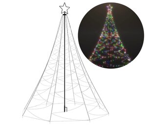 Vlaggenmast Kerstboom 300cm Multicolor LED - 8 Modi - IP44