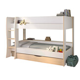 Hoogslaper met opbergruimte - 90x200cm Wit Eiken