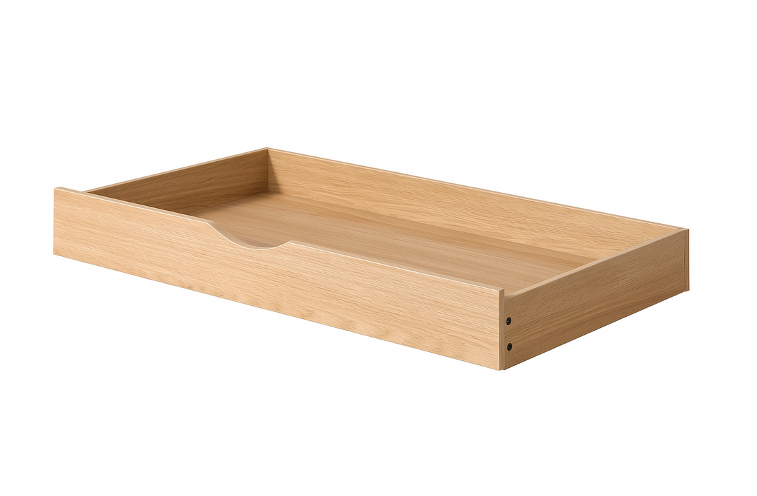 Kinderkamer hoogslaper wit eiken - 90x200cm - Opbergruimte