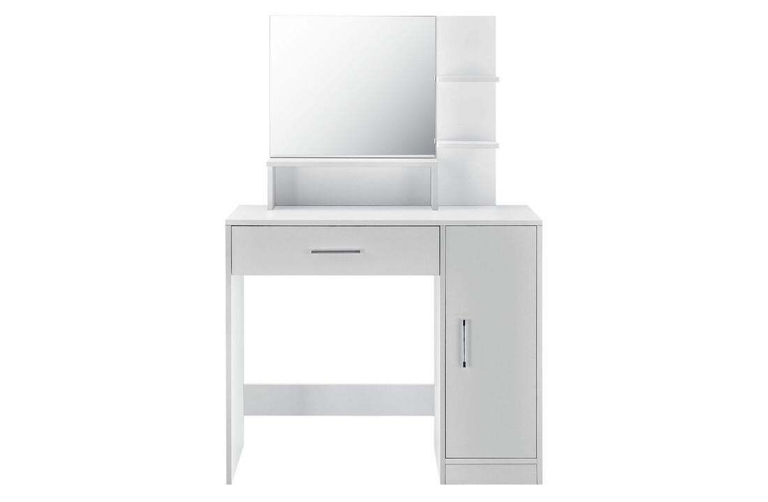 Kaptafel opbergruimte: Wit, 90x38x137,5 cm, Spaanplaat