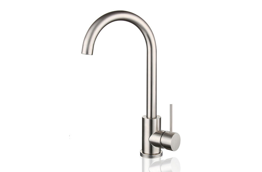 Eengreeps keukenkraan RVS 35mm 7,5L/M Mengkraan