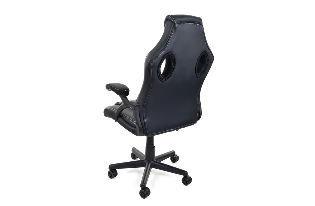 Gamestoel zwart - Racer PRO, ECO-leer & Textiel, Ergonomisch