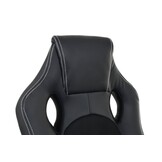 Gamestoel zwart - Racer PRO, ECO-leer & Textiel, Ergonomisch