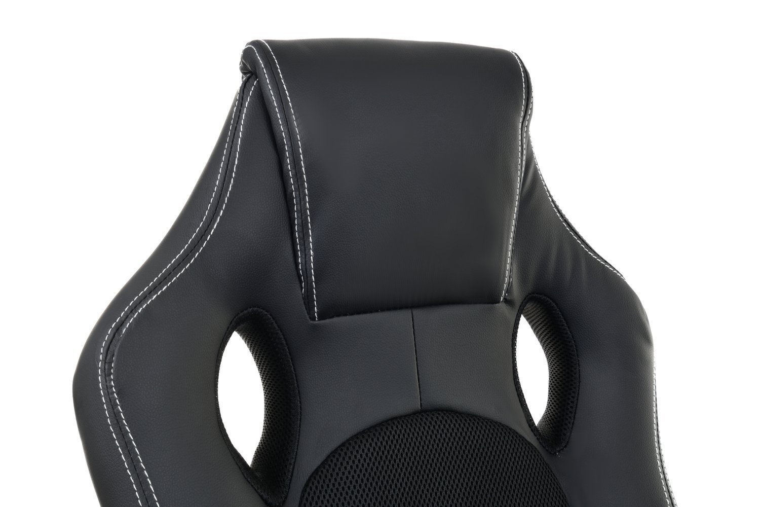 Gamestoel zwart - Racer PRO, ECO-leer & Textiel, Ergonomisch