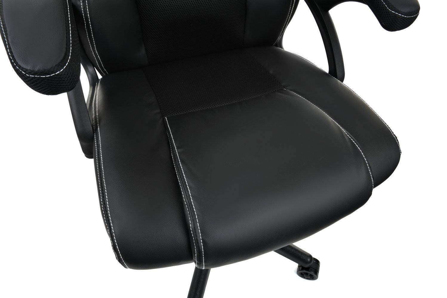 Gamestoel zwart - Racer PRO, ECO-leer & Textiel, Ergonomisch