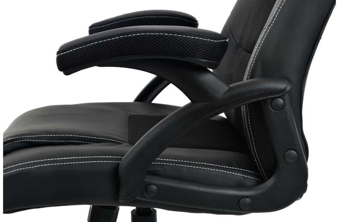 Gamestoel zwart - Racer PRO, ECO-leer & Textiel, Ergonomisch