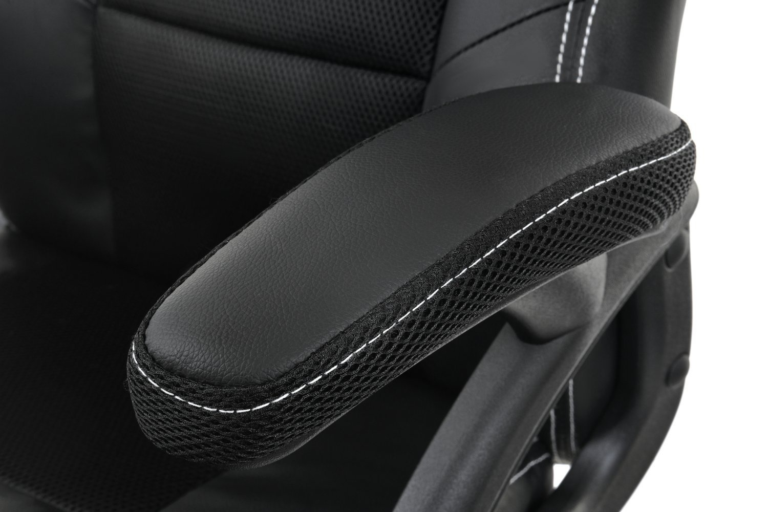 Gamestoel zwart - Racer PRO, ECO-leer & Textiel, Ergonomisch