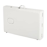 Inklapaar massagetafel wit aluminium 3 secties 185x70cm