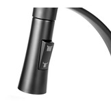 Zwarte keukenkraan uittrekbaar - Messing, Kunststof, 44cm Hoog