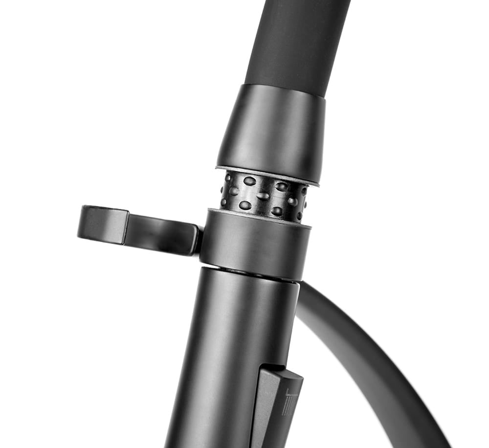 Flexibele keukenkraan zwart | Messing, 44cm hoog