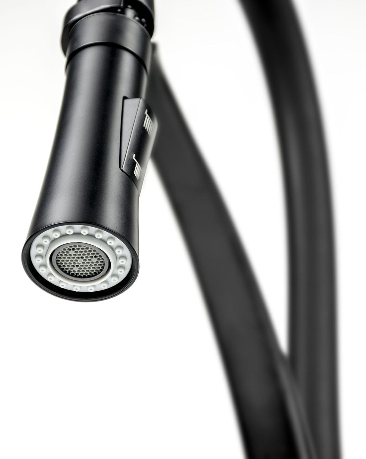 Flexibele keukenkraan zwart | Messing, 44cm hoog