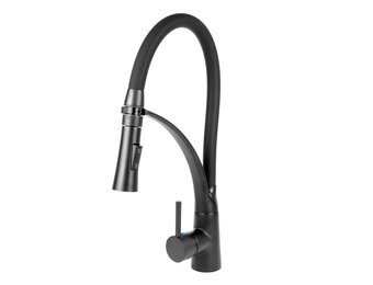 Keukenkraan met LED verlichting - Antraciet Zwart - Messing/Kunststof