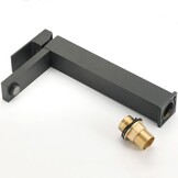 Hoge wastafelkraan zwart: Mat Zwart Messing, Modern Design