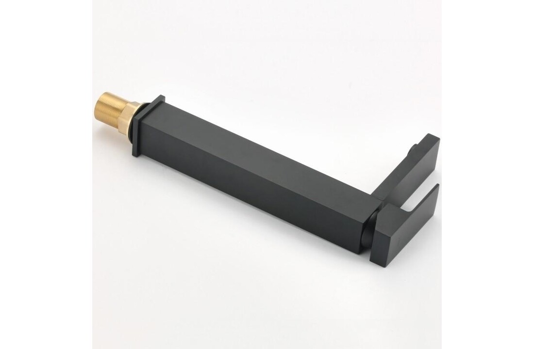 Hoge wastafelkraan zwart: Mat Zwart Messing, Modern Design