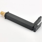 Hoge wastafelkraan zwart: Mat Zwart Messing, Modern Design