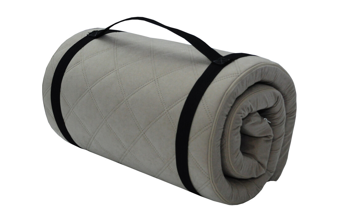 Opvouwbaar matras 60x198x5cm beige Alova polyester – compacte slaapoplossing