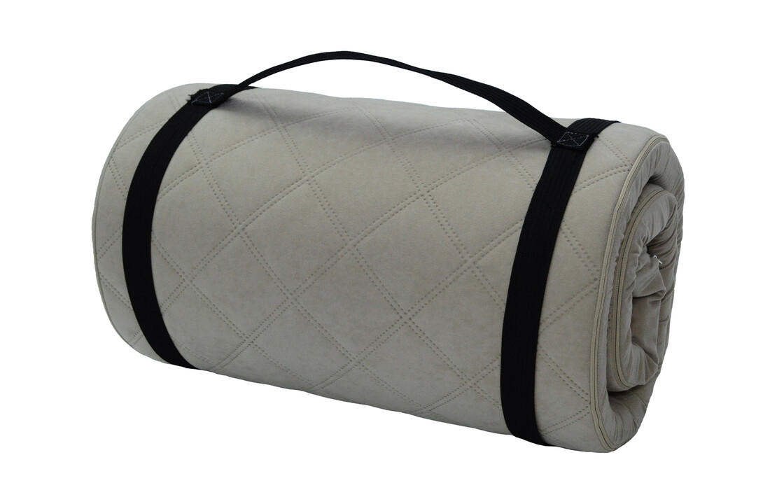 Opvouwbaar matras 60x198x5cm beige Alova polyester – compacte slaapoplossing