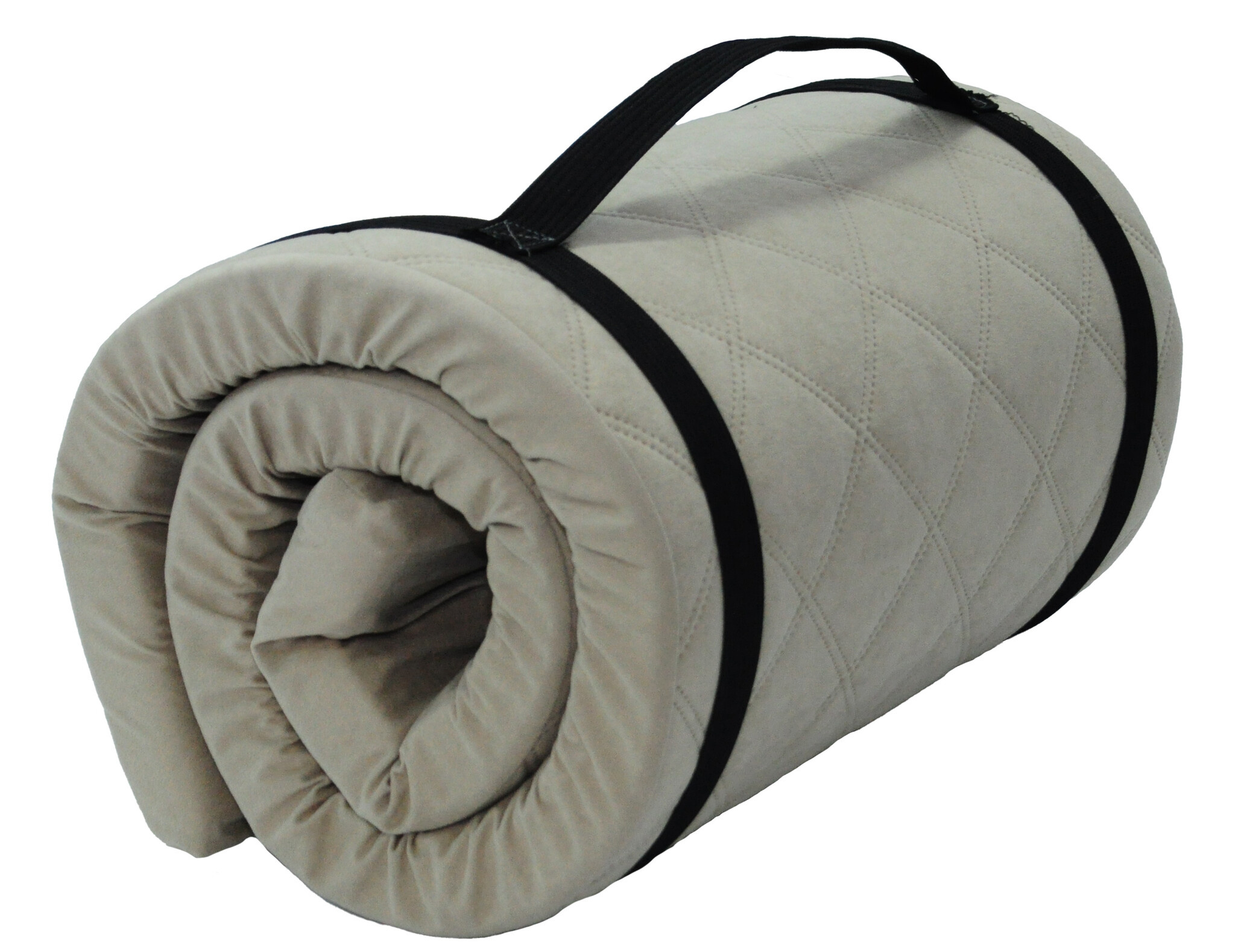 Logeerbed matras, opvouwbaar, 60x198x5cm, beige Alova polyester