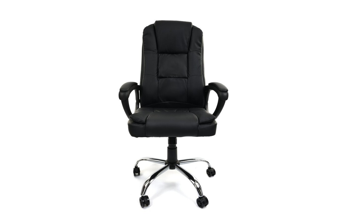 Bureaustoel zwart - Luxe Kunstleer, Memory Foam, Verstelbaar