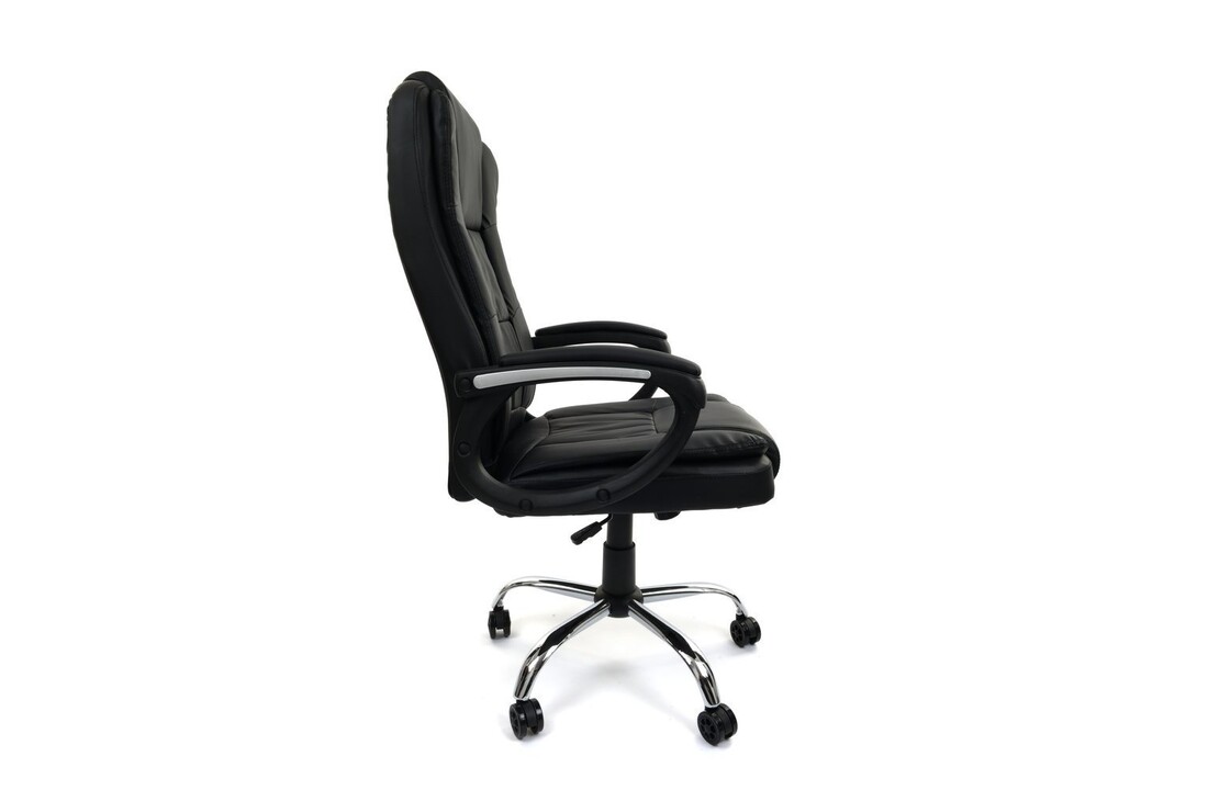 Bureaustoel zwart - Luxe Kunstleer, Memory Foam, Verstelbaar