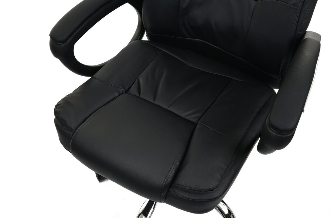 Bureaustoel zwart - Luxe Kunstleer, Memory Foam, Verstelbaar