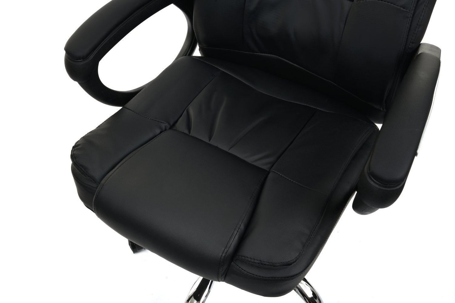 Bureaustoel zwart - Luxe Kunstleer, Memory Foam, Verstelbaar