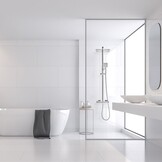 Douchepaneel thermostaatkraan met Regendouche 25cm Chroom RVS