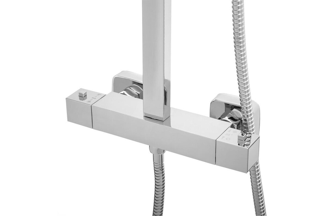 Regendouche Chroom Thermostaatkraan 25cm RVS Messing